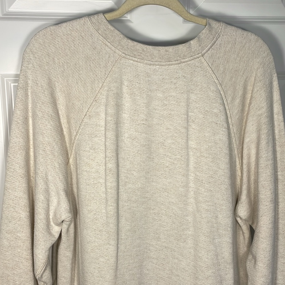JENNI KAYNE Saturday Sweatshirt Sz XL Oatmeal French Terry Crewneck Long Sleeve - Picture 8 of 14